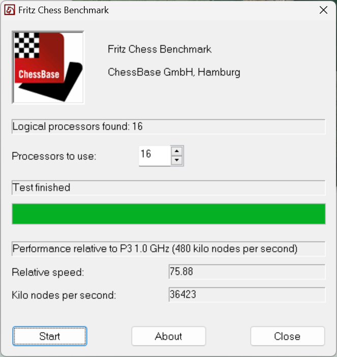 Chess benchmarks